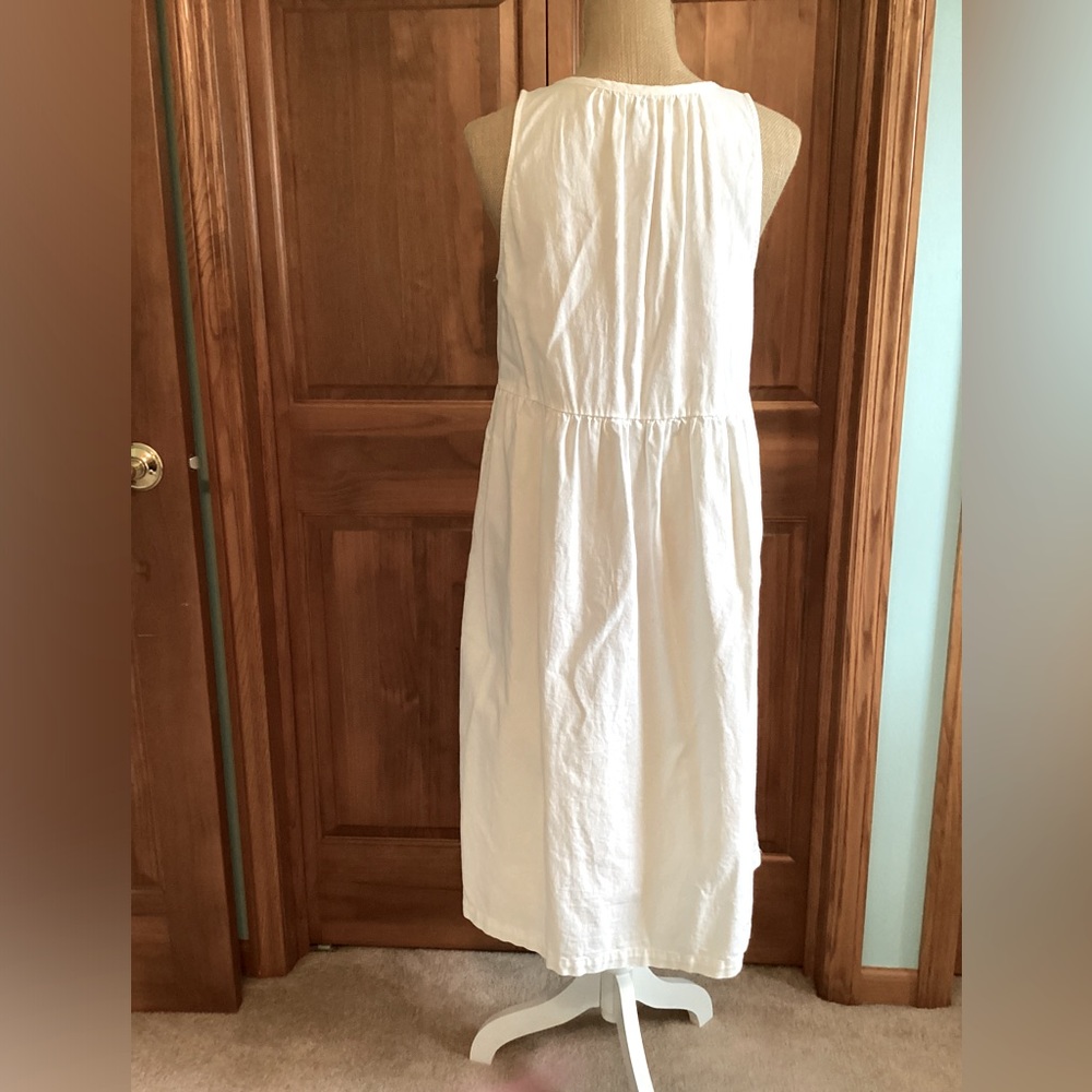 Universal Thread Goods Co. White Linen Blend Dress, Size M - Picture 4 of 5
